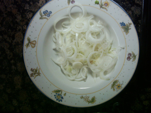 onion ringe for the txipirones